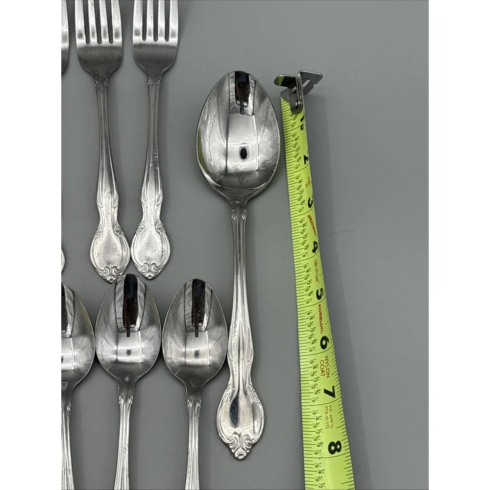 IIC Stainless Japan 13 piece Serving‎ spoon forks Flatware Vintage floral